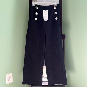 Brand New Zara Black Pants with button detail